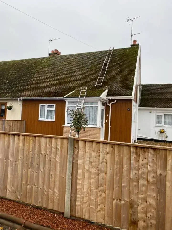 Roofing work on a Norfolk house, second view
